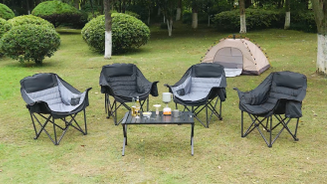Silla de Camping Acolchada Heavy Duty para Adultos, Silla Extragrande para Camping Exterior miniatura 7