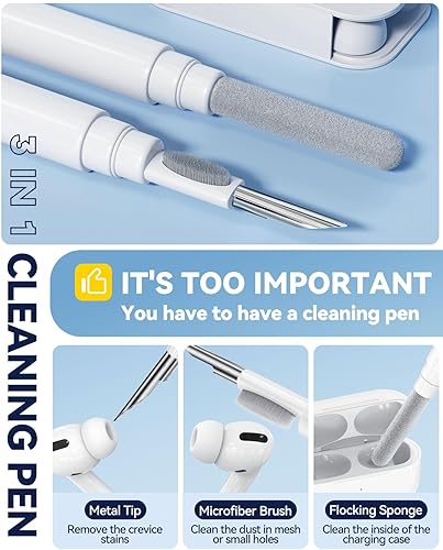 Miniatura 6 de 8 pares de almohadillas de repuesto para AirPods Pro de 21 generación con kit de limpieza, agujero de reducción de ruido y pantalla de protección