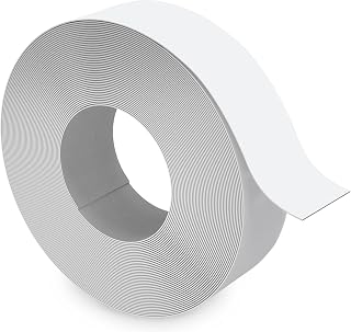White Melamine Edge Banding, 2 inch x 25ft roll of Veneer Edge Banding Pre-glued, Real Wood Tape Banding for Cabinet Repair