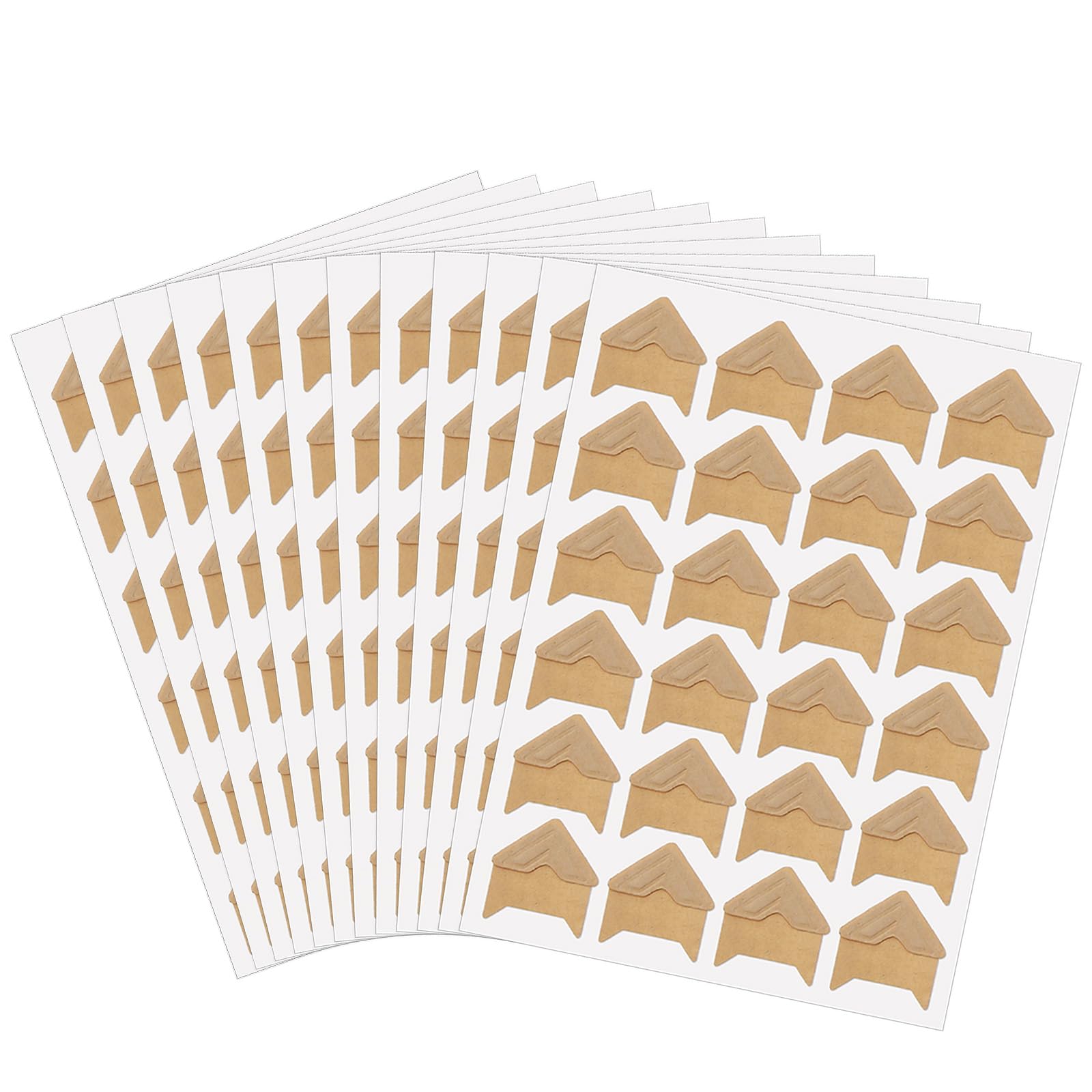 Classicseali 600PCS Photo Corners Self Adhesive,Self-Adhesive Photo Corners for Scrap Book,Scrapbook Photos Corner, for Photos Albums, DIY Scrapbook Sticker, Memory Books, Diaries, Khaki