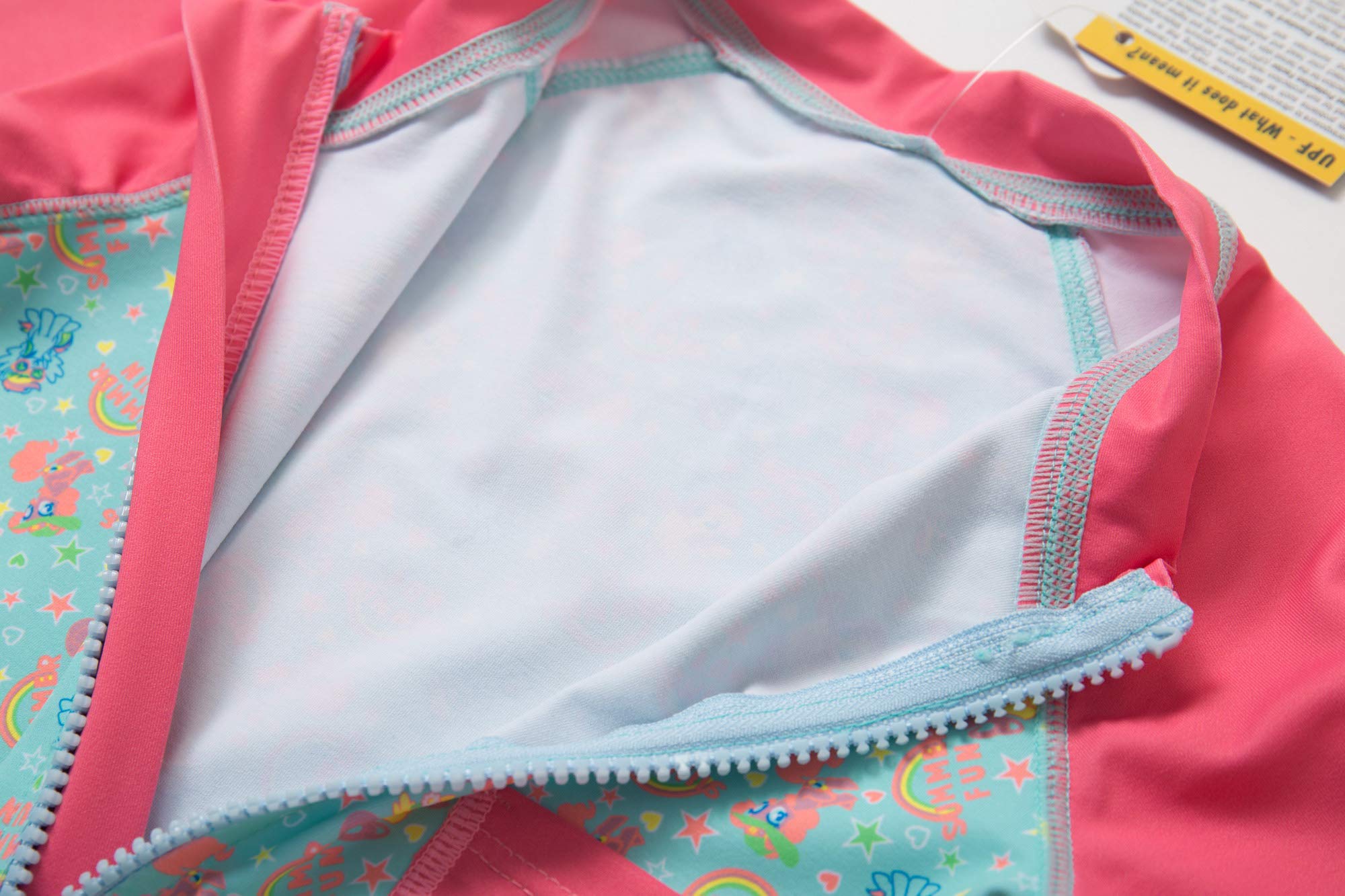 BONVERANO Bébé Maillot de Bain Une pièce à Manches Longues pour bébés Filles Protection UV 50+ One Zip