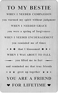 Jzxwan Bestie Gifts for Women Men, Unique Bestie Birthday Wedding Day Graduation Wallet Card, My Best Bestie Presents for Teen Girl Boy