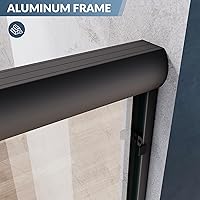 Vista 127 de SUNNY SHOWER B020, puertas de regadera deslizantes sin marco (56 - 60 x 72 pulgadas), cristal de 1/4 pulgada, acabado cromo