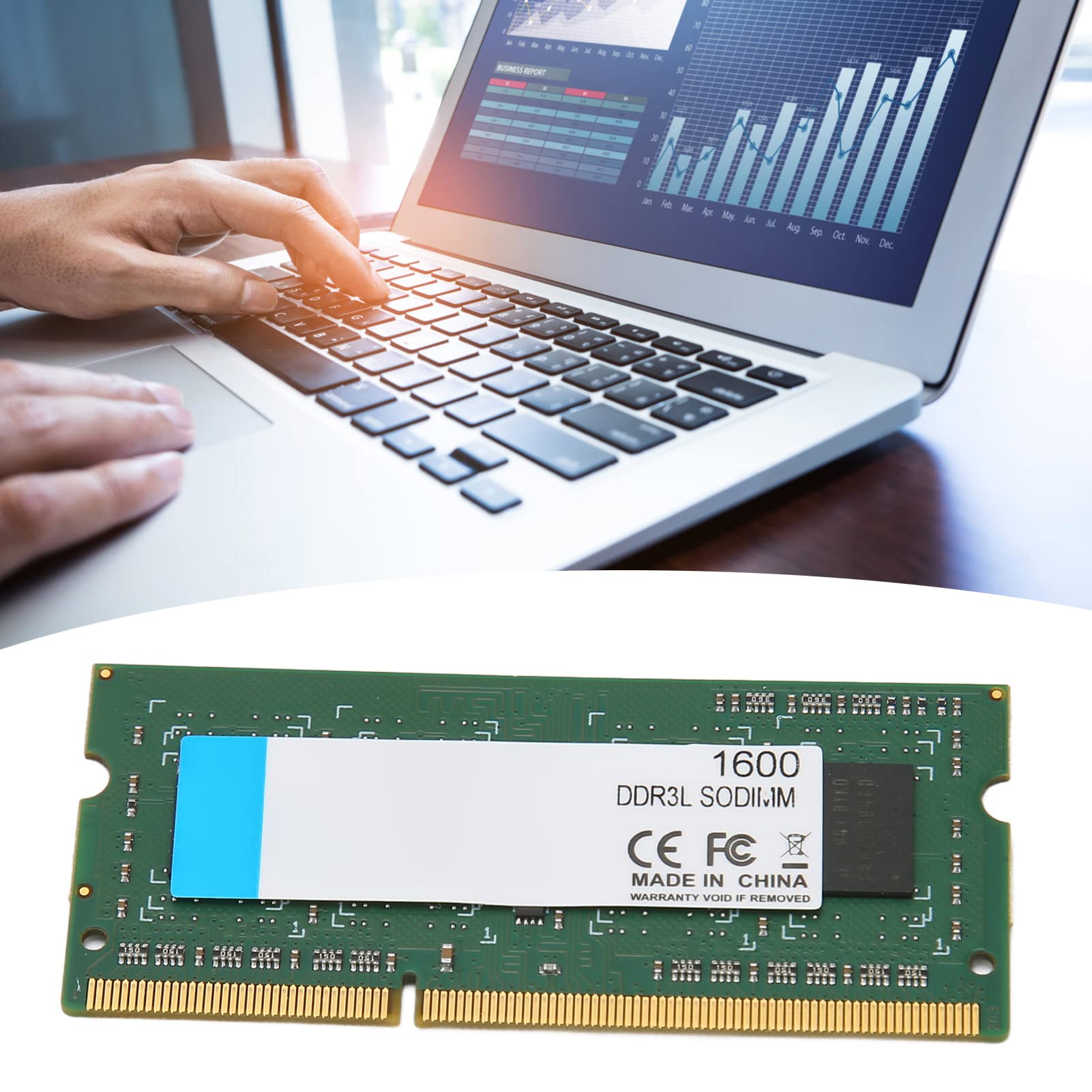 DDR3L SODIMM 1600 MHz RAM Ad Alte Prestazioni 64 Bit Larghezza 204 Pin Connessione Dati per Modulo di Memoria per Laptop (8GB)