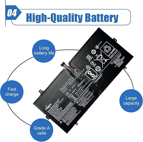 Miniatura 5 de Dentsing Batería para portátil L14L4P24 (7.6V 66Wh8400mAh 4-Cells) compatible con Lenovo YOGA 900-13ISK 900-13ISK2 900-IFI 900-ISE YOGA 4 Pro Series