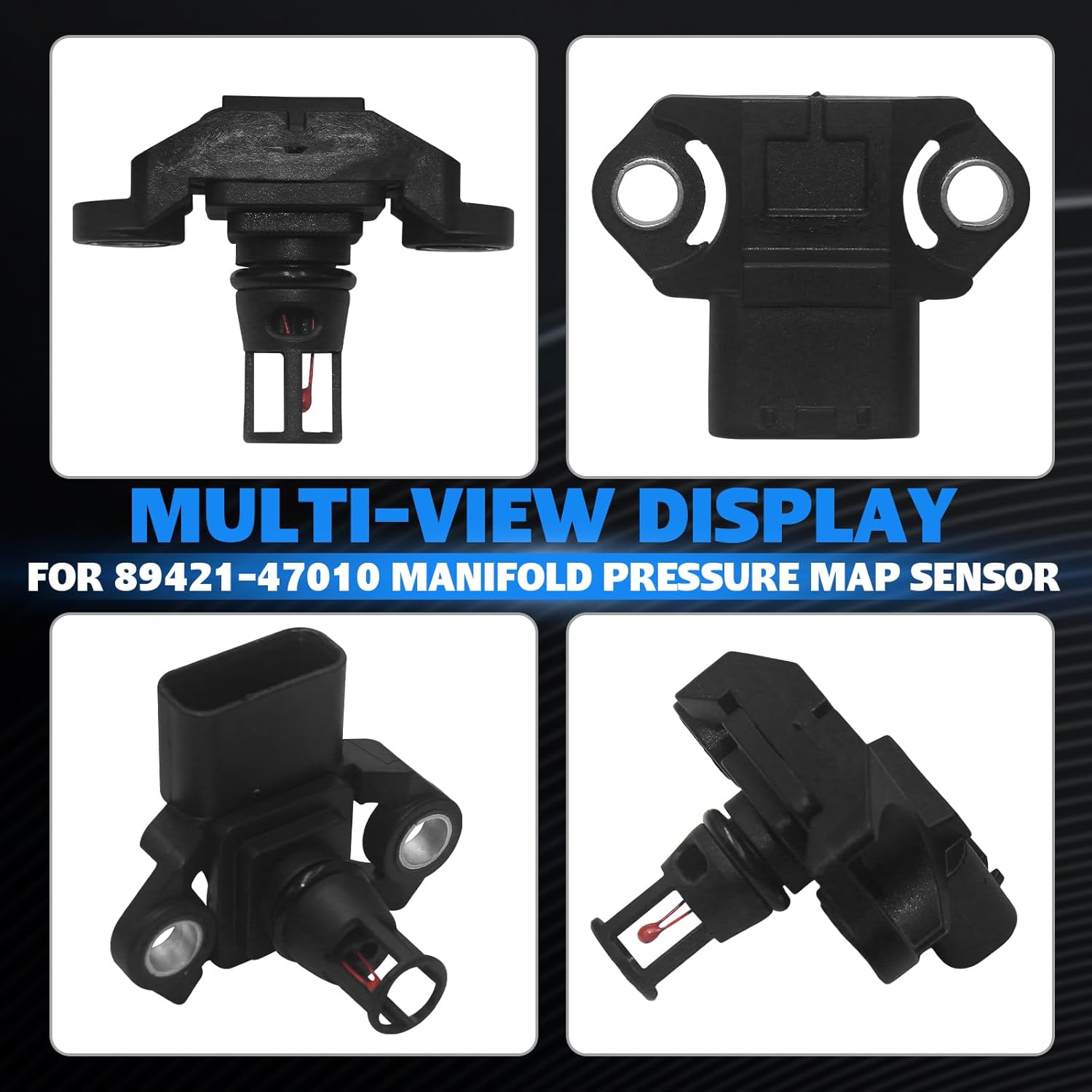 89421-47010 Intake Air Pressure Manifold Absolute Pressure MAP Sensor for Lexus CT200h GS200t GS300 LC500h RX350L RX450hL 2011-2019 Toyota Highlander Prius Sequoia Tundra Replace 5S14637 20122017