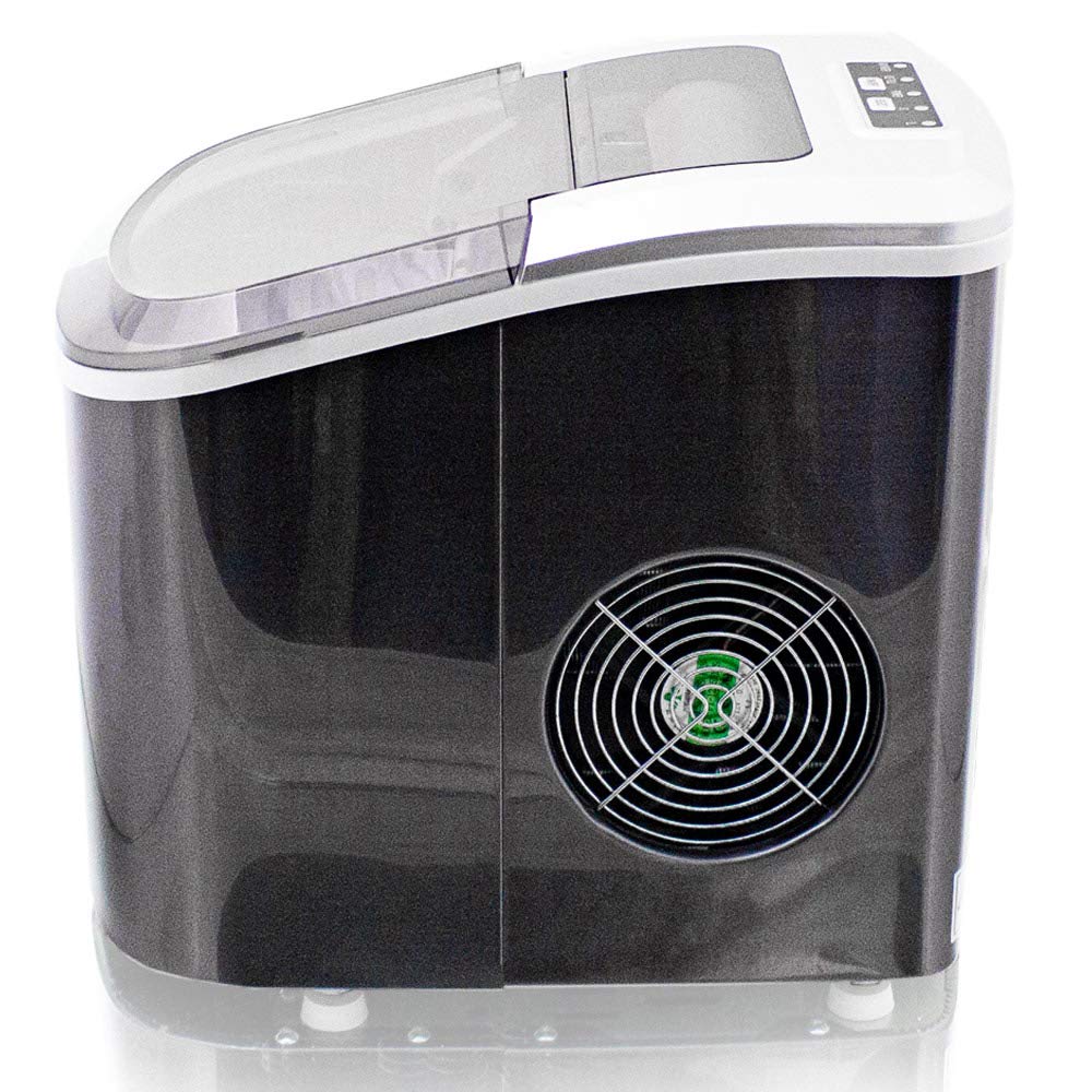 Eiswürfelmaschine Edelstahl Eiswürfelbereiter Eiswürfel Ice Maker Eis Maschine Icemaker (Grau)
