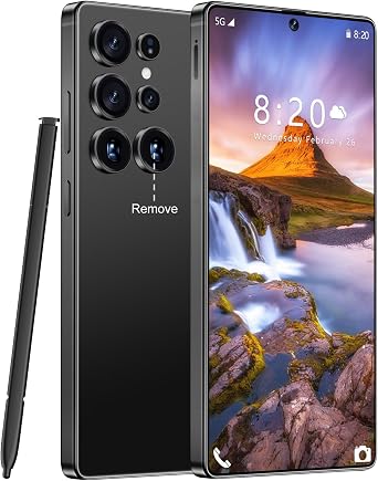 Fadnou S25 Ultra Unlocked Cell Phone, Built in Pen, Smartphone Battery 7000mAh, 6.99" HD Screen Unlocked Phones, 16+512GB 5G The Phone Android 14, Face ID/Fingerprint Lock/GPS,Black