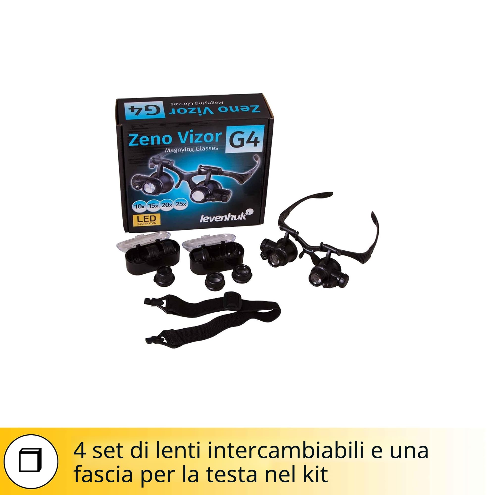 Levenhuk Occhiali d’ingrandimento Zeno Vizor G4