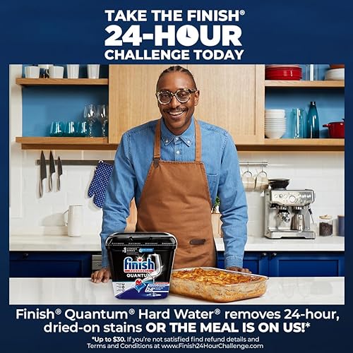 Miniatura 4 de Finish - Quantum - 48ct - Detergente para lavavajillas - Powerball - Limpieza avanzada y brillo - Tabletas para lavavajillas - Tabletas para platos
