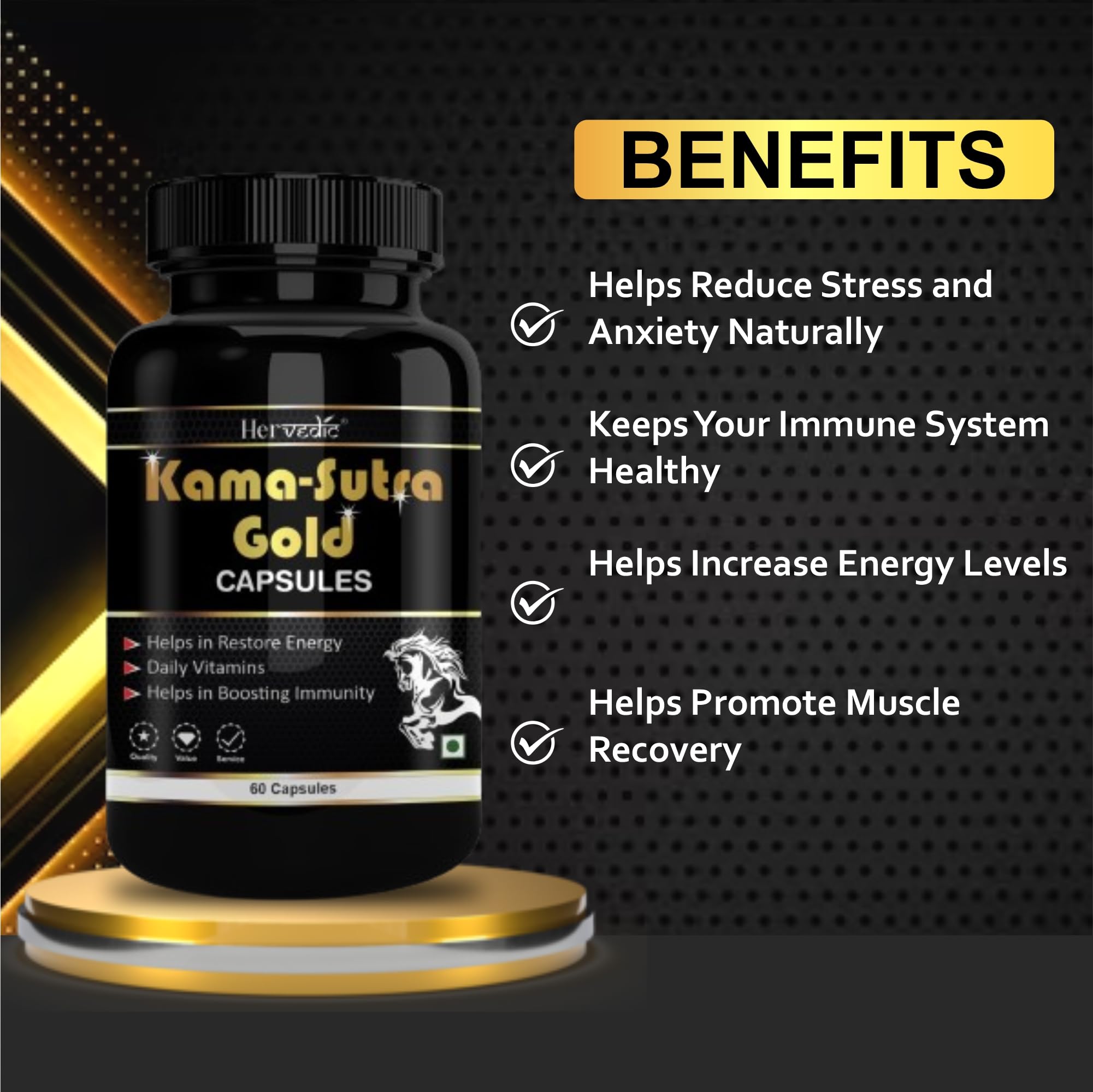 Buy Kama-Sutra Gold Capsules - Ayurvedic Power Blend with Ashwagandha,  Tribulus Terrestris & Kaunch Beej for Enhanced Energy and Immunity (30  Capsules) Online at Low Prices in India - Amazon.in