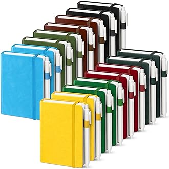 Pocket Small Notebook Journals, 16 Pack (8 Vibrant Colors) Mini Notebook 3.7x5.7 Butterfly Journaling Notebooks for Women Men, Hardcover Lined Note Pads with Pens for Work, Business, Travel Journal, Office Supplies