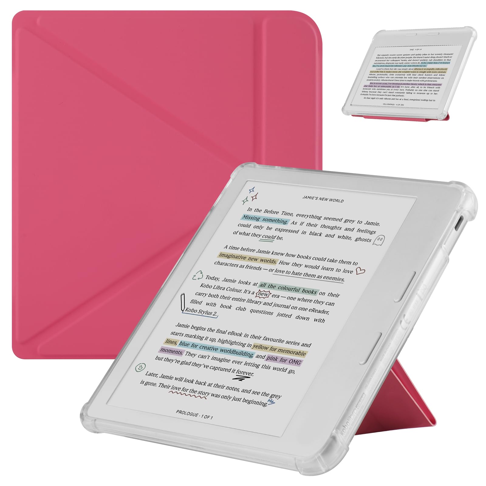 Custodia protettiva Soft TPU Kobo Libra Colore 2024 Libra 2 2021 eReader Watermelon red
