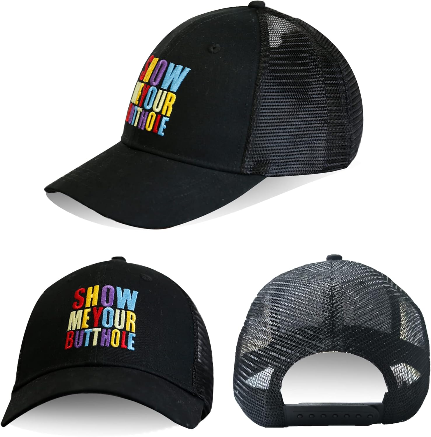 Gag Gifts for Men Women - Funny Baseball Hats for Unisex - Fashion Mesh Ball Caps Adjustable Snapback Caps : Clothing, Shoes & Jewelry