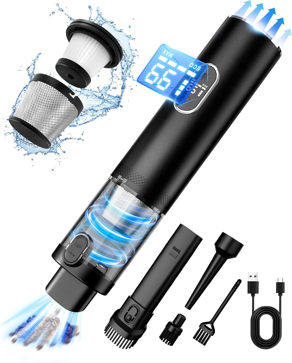 Cordless Handheld Vacuum, 13000Pa Powerful Suction