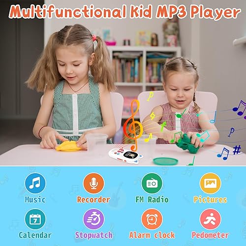 Miniatura 4 de Reproductor MP3 de 64 GB con Bluetooth 5.3, reproductor de MP3 portátil para niños, reproductor de música digital, radio FM con altavoces, calidad