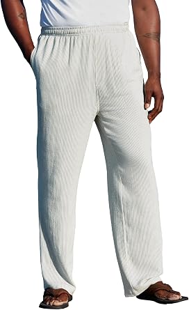 KingSize Mens Big & Tall Elastic Waist Gauze Cotton Pants