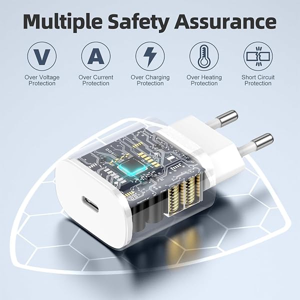 30W Chargeur Rapide iPhone, Certifié Apple MFi Type-C Chargeur Prise, Compatible avec iPhone 17/16/16 Plus/16 Pro/16 Pro Max/15/14/13/12/11/SE/XS/XR/8/7/iPad Air/Mini, USB C Adaptateur Secteur Bloc - 2