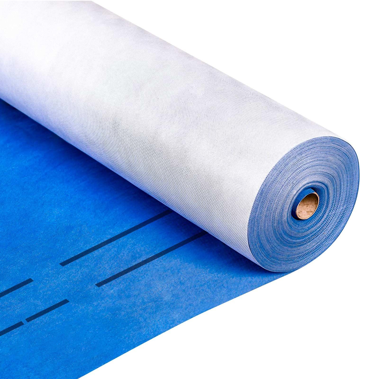HAUSA Titanium HU200 Membrane de sous-toiture 200g/m² 225m² 3x(1,5mx50m) hautement perméable imperméable résistante aux intempéries au vieillissement indéchirable, avec 2 bandes autocollantes