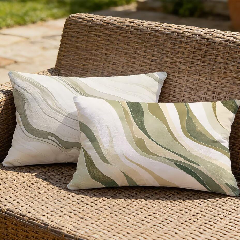 Housse de coussin extérieur imperméable 80x100 vert sauge M-P630