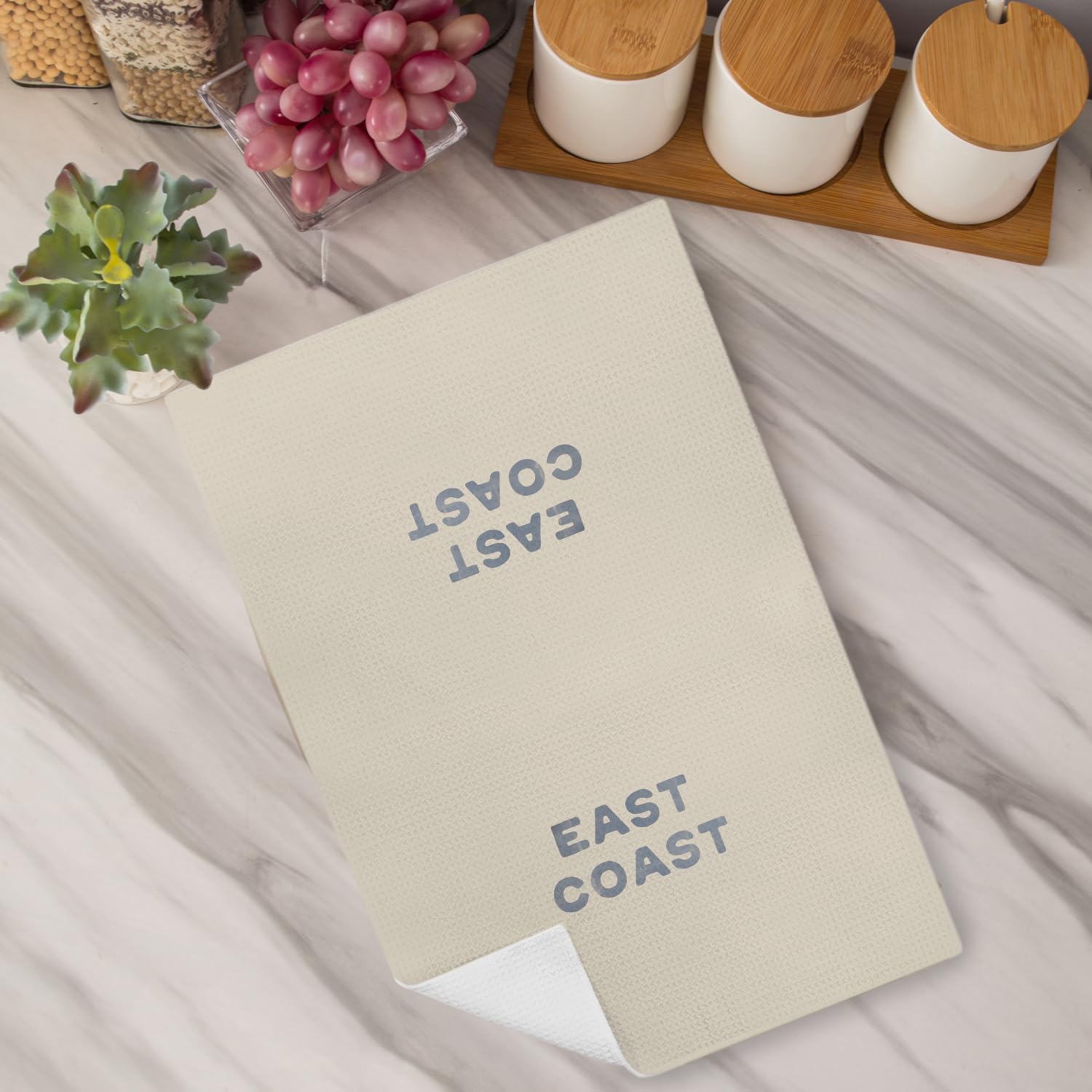 Coastal Dish Kitchen Towels, East Coast Coastal Decorative Hand Towels for Bathroom, Beach Bathroom Decor, Coastal Kitchen Decor, Coastal Granddaughter Bathroom Decor, 16x24 Inches - Image 3