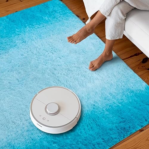 Miniatura 13 de Vafodo Alfombras de área para dormitorio esponjoso, alfombra de sala de estar, 9 x 12 pies, suave y esponjosa, alfombra de área rosa sólido