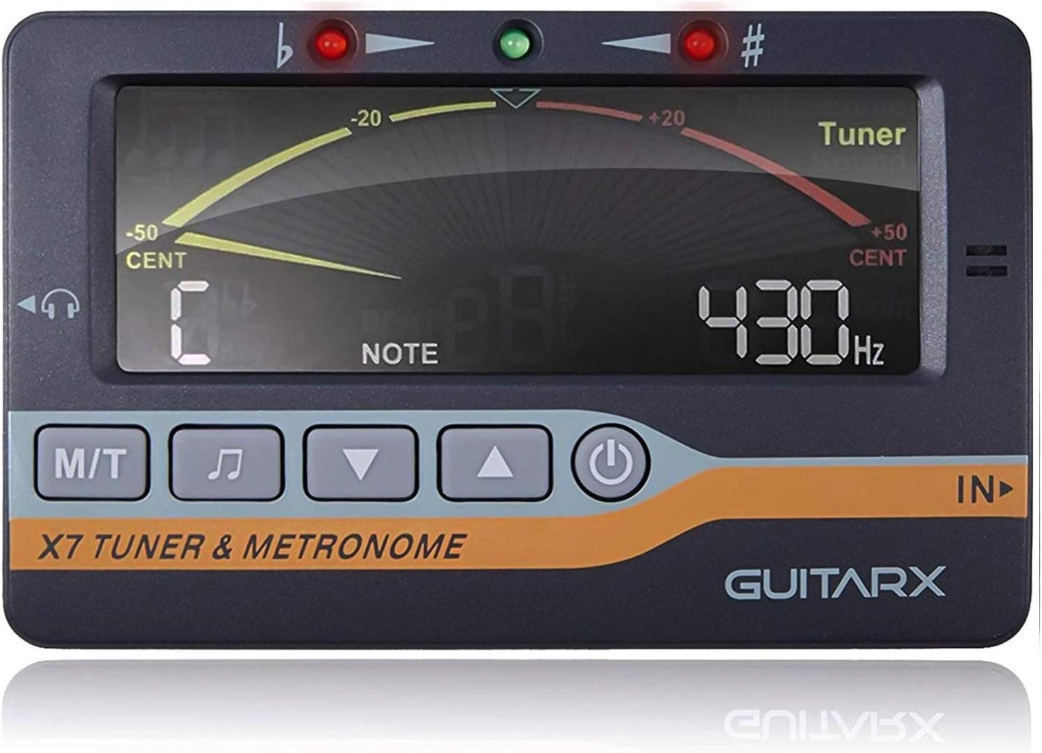 GUITARX X7 - Chromatic Tuner Metronome and Tone Generator for All Instruments - Chromatic, Ukulele, Violin, and Bass Tuning Modes - #1 Among Guitar Tuners - Most Advanced Sensor in The Market