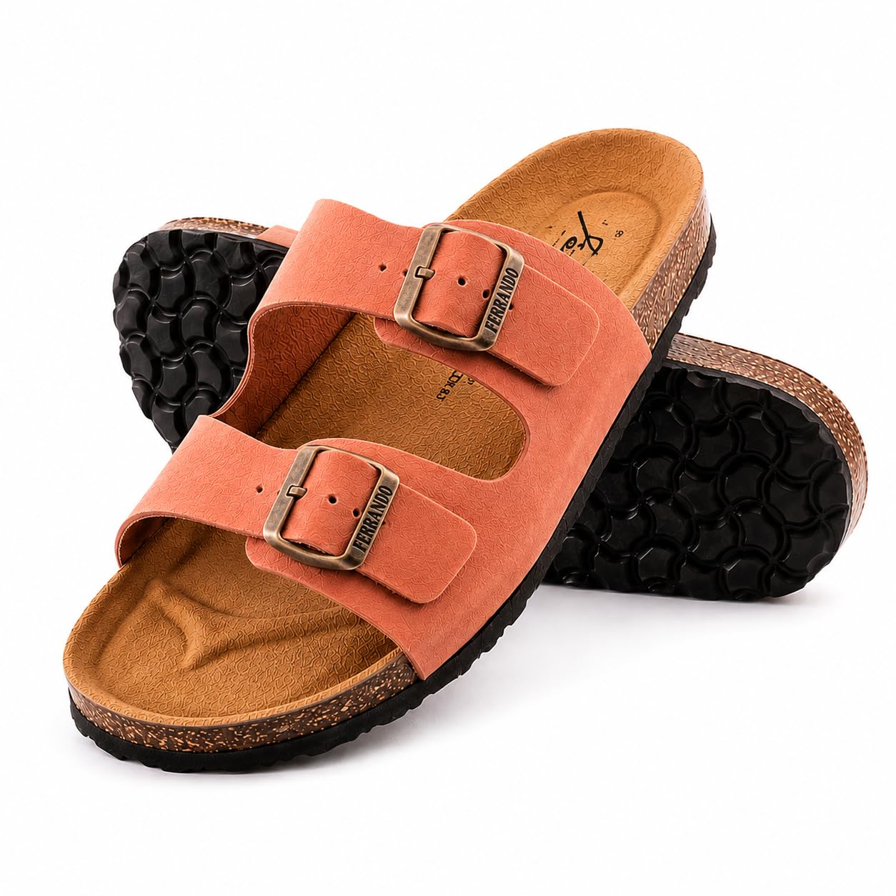 Sandales pour homme en cuir nubuck bio anatomiques confortables en liège naturel été respirantes antidérapantes sabot mules piscine pantoufles plage boucles réglables sans nickel EVA fabriquées en