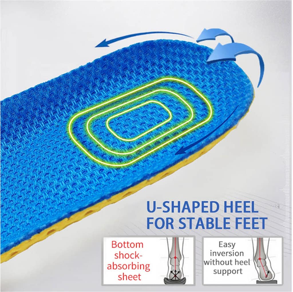 Solette in Memory Foam for Scarpe Suola Mesh Deodorante Cuscino Traspirante Solette da Corsa for Piedi Solette Ortopediche(Large)