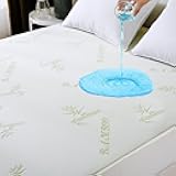 Premium 100% Waterproof King Mattress Protector, Breathable Mattress Cover King Size Bed, 3D Air Fabric Cooling Bed Pad Cover, Deep Pocket 8