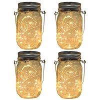 Algopix Similar Product 15 - CHBKT 4Pack Solarpowered Mason Jar