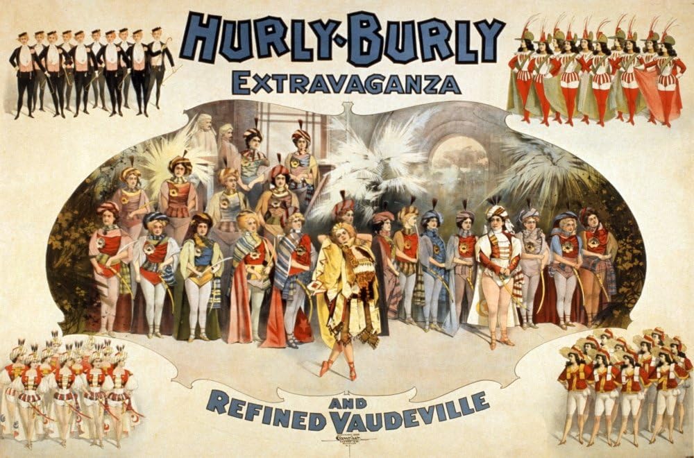 Amazon.com: Hurly-Burly Extravaganza and Vaudeville 1899 Poster Print by Science Source (36 x 24 ...