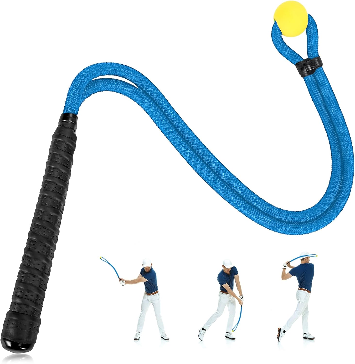 Golf Rope Swing Trainer & Aid – Elevate Speed Tempo Flexibility | All-Level Warm-Up for Stronger Swings
