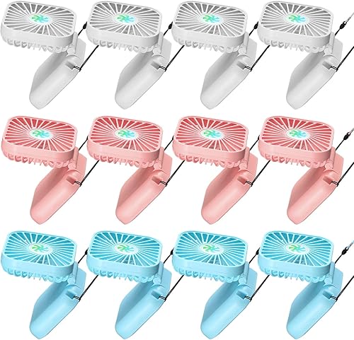 Abanico de collar portátil para colgar el cuello, mini ventilador de mano para enfriar pequeño ventilador personal manos libres, batería recargable