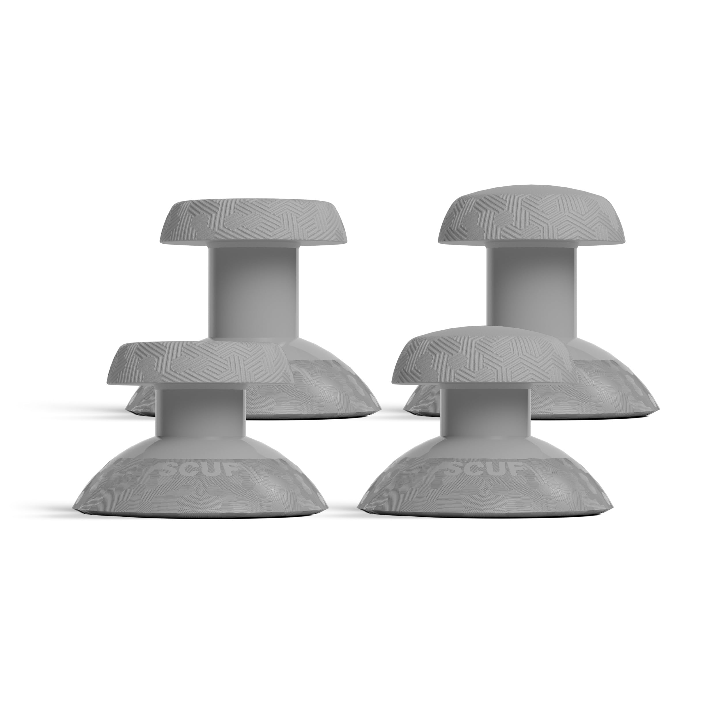 SCUF Valor Pro Kit de Sustitución del Sticks – 1 Corto Cóncavo, 1 Corto Convexo, 1 Largo Cóncavo, 1 Largo Convexo, Fácil de Intercambiar, Duradero – Gris Claro