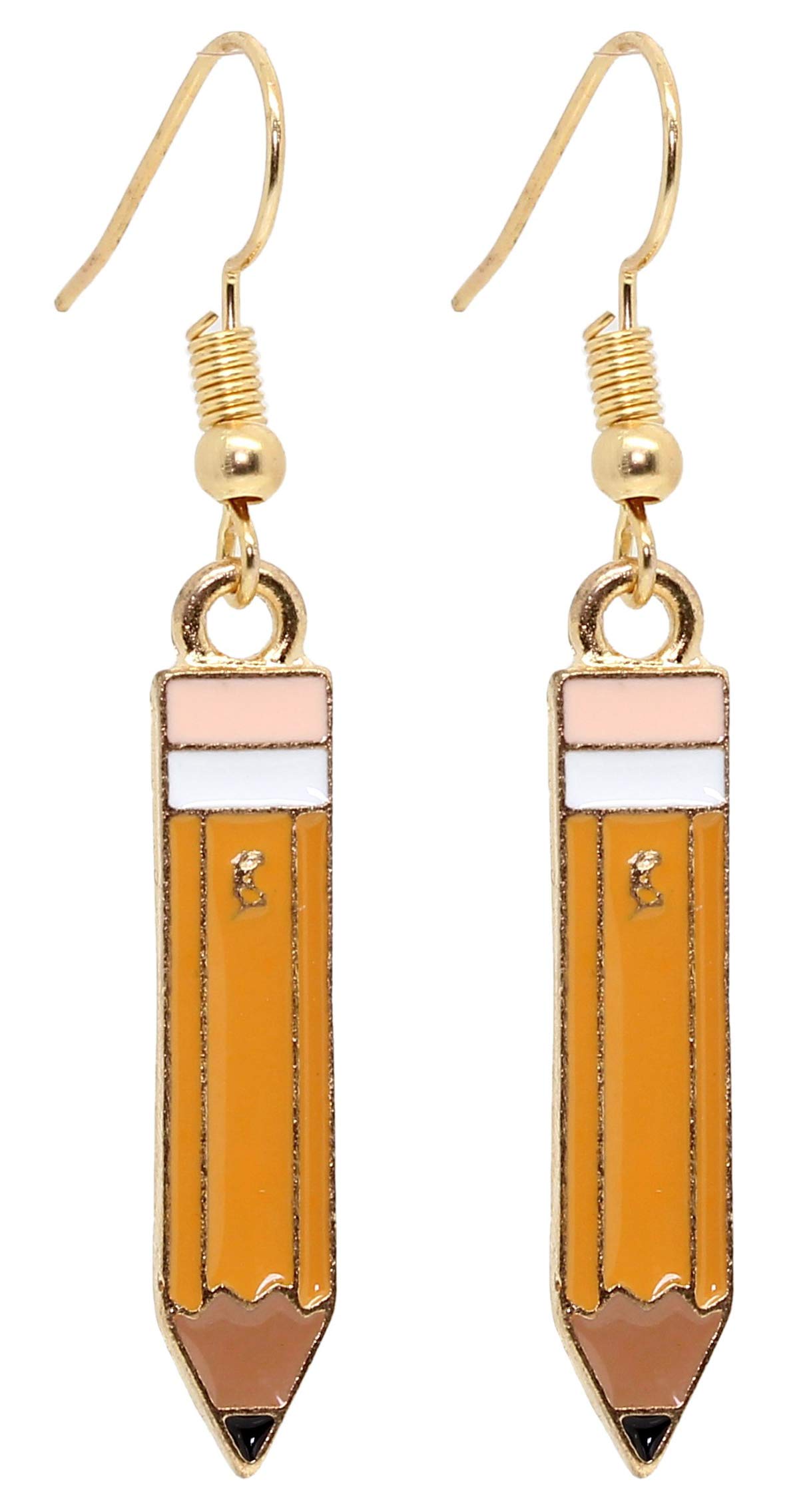 bluebubbleSCHOOL DAYS Pencil Charm Earrings on Gift Card