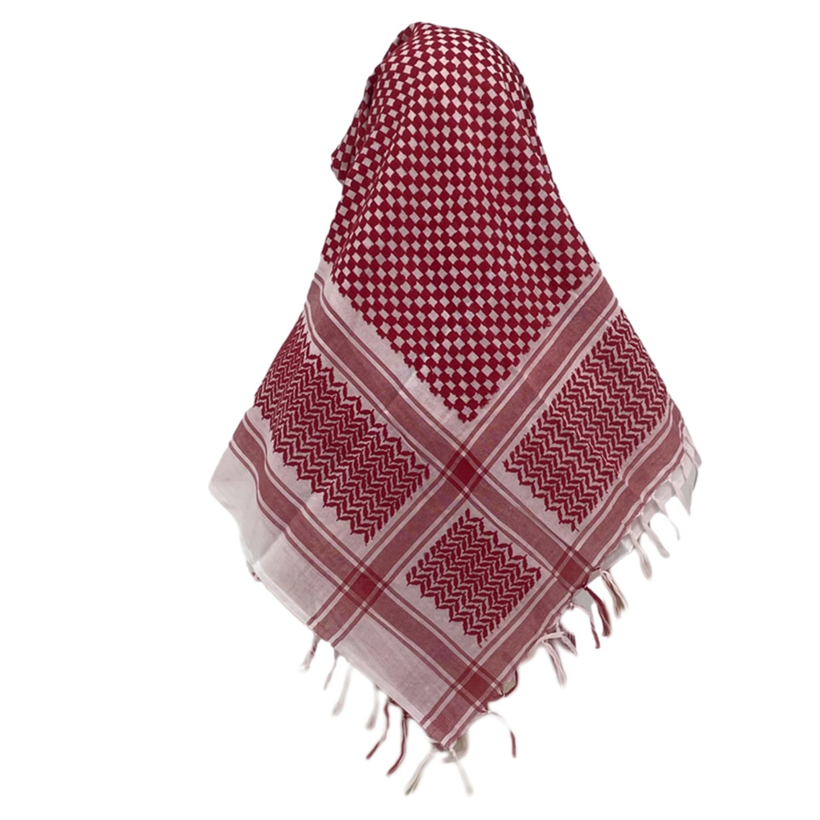 Kangnice Muslims Arab Scarf Shemagh Head Scarf Ethnic Arabian Neckerchief Breathable Keffiyeh Headwrap Hijab Scarf Headcovering