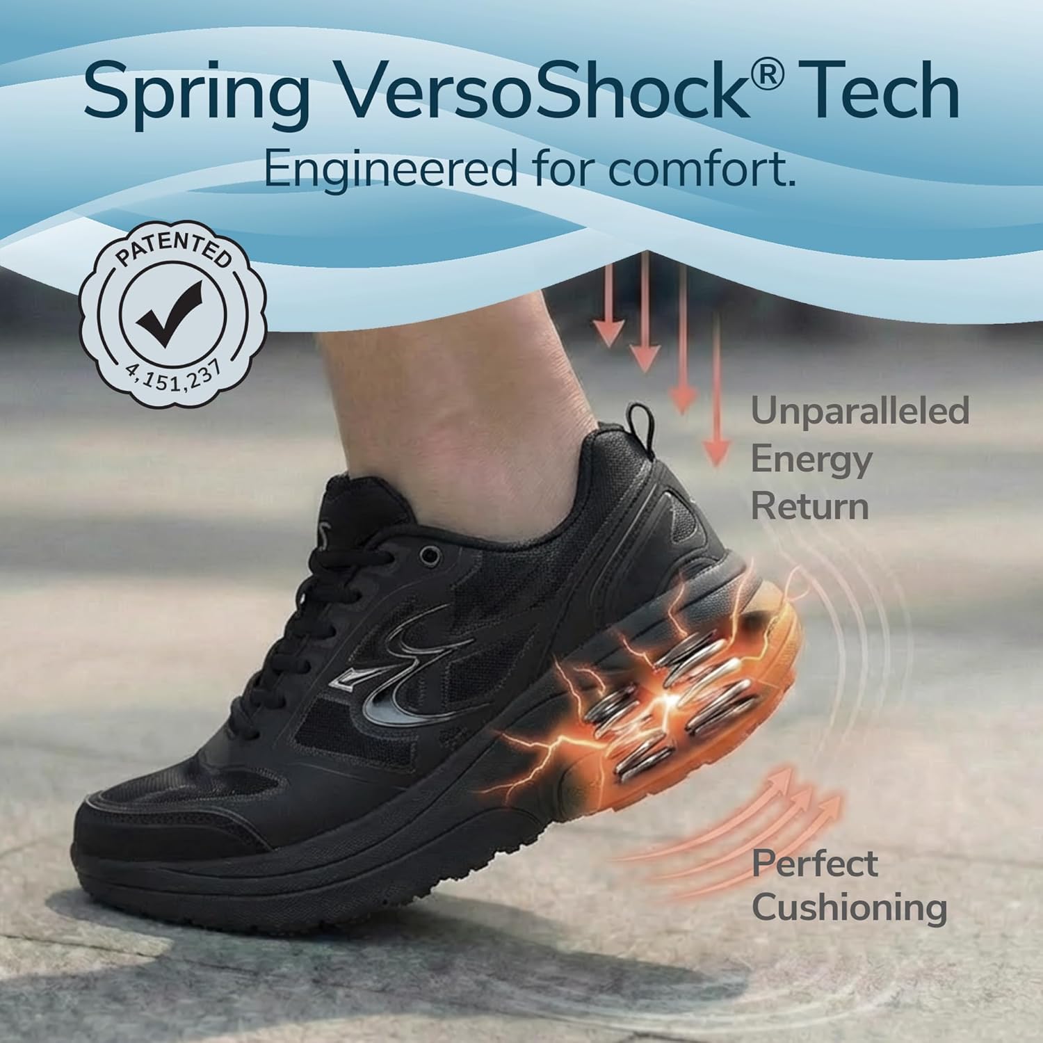 G-DEFY ION Women’s Orthopedic Walking Shoe | VersoShock Technology for Pain Associated with Prolonged Standing or Walking | Arch Support | Diabetic Shoes | Wide Shoes | Free Custom Orthotic - Image 2