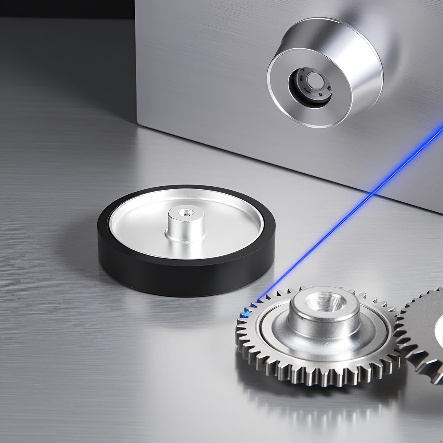 Garosa Encoder Wheel, 250mm Industrial Measurement Wheel, Aluminum Alloy with Rubber Tread, 8mm Hole Diameter, for Rotary Encoders and Counters