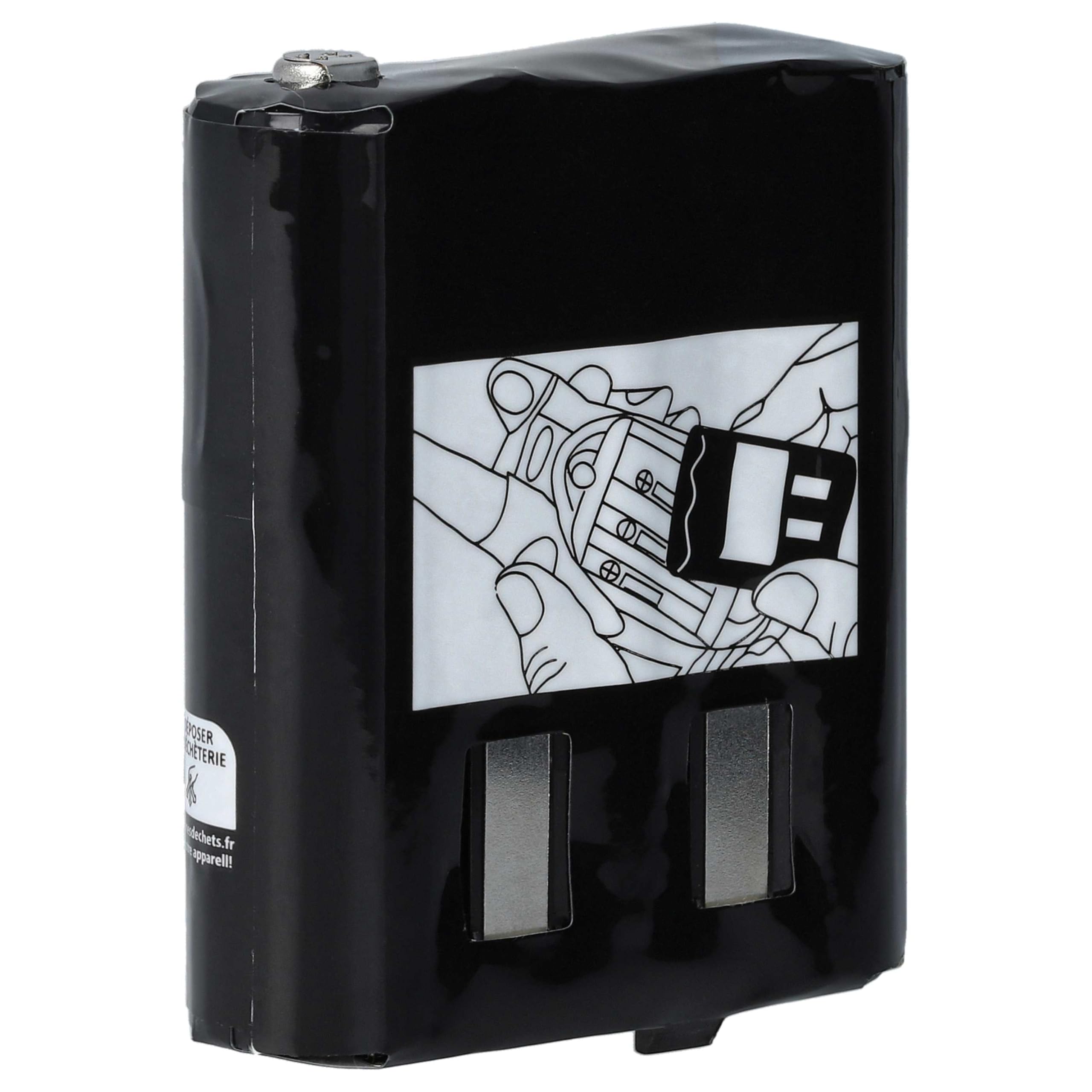 vhbw 2 x akumulator zastępuje Motorola NNTN4385, PMNN4477, NNTN4384, PMNN4477A, PMNN4477AR do radia (1500mAh, 3,6V, NiMH)