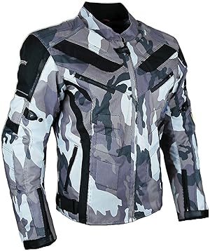 Herren Camouflage Motorradjacke.  herausnehmbare Protektoren an Schulter und Ellenbogen