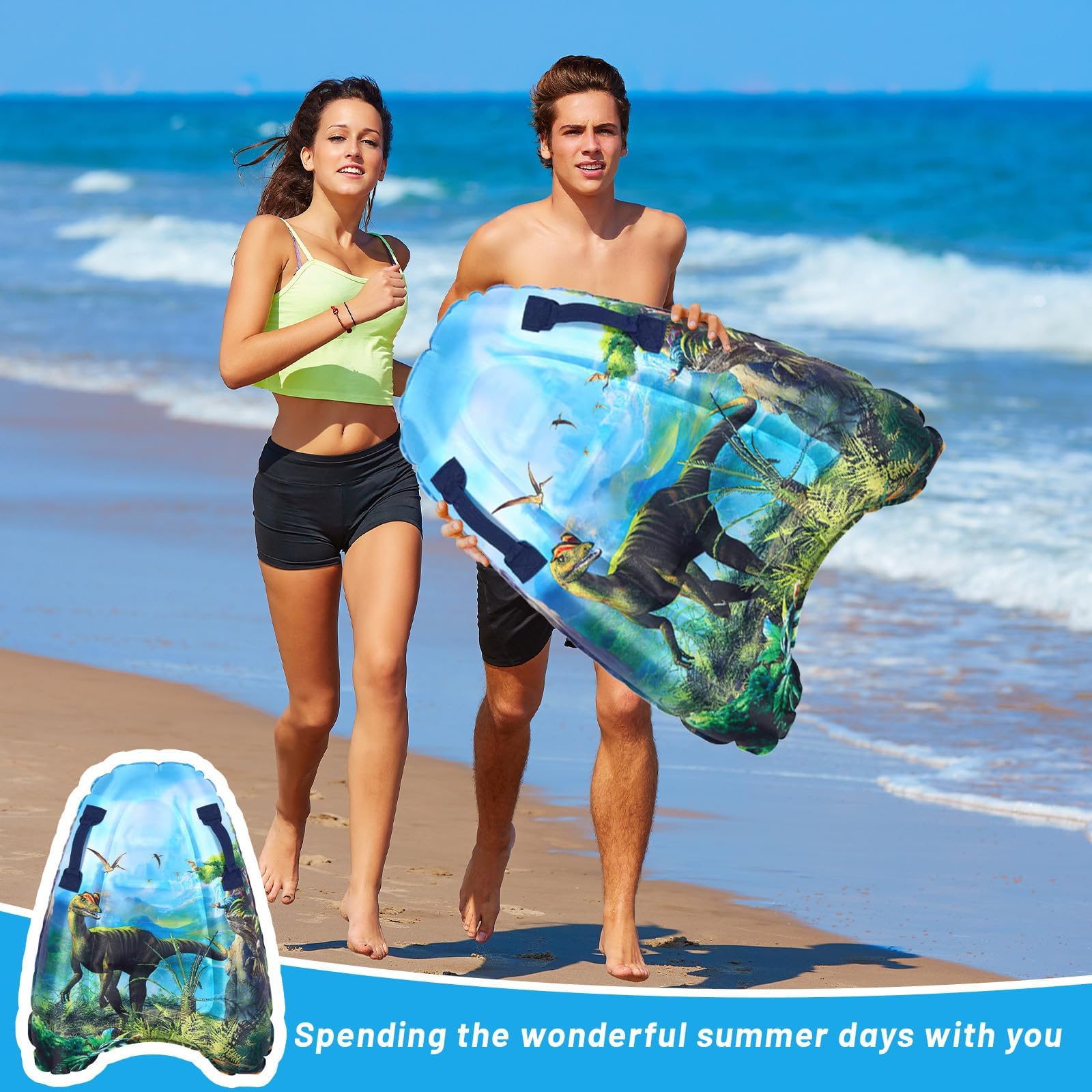 Shyllin Tabla Hinchable 75x54.5 cm Surf Inflable con Asa Bodyboard