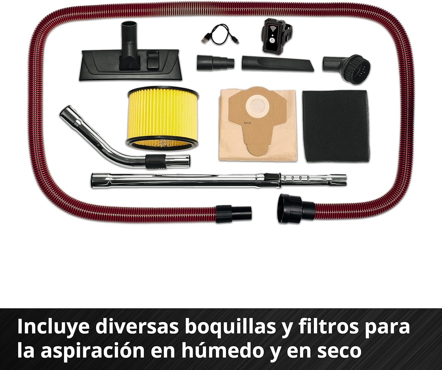 Einhell Professional Aspirador de seco-húmedo con batería TP-VC 36730 S Auto-Solo Power X-Change (Iones de Litio, 36 V, función de conectividad, función Eco/Boost, sin batería ni Cargador)