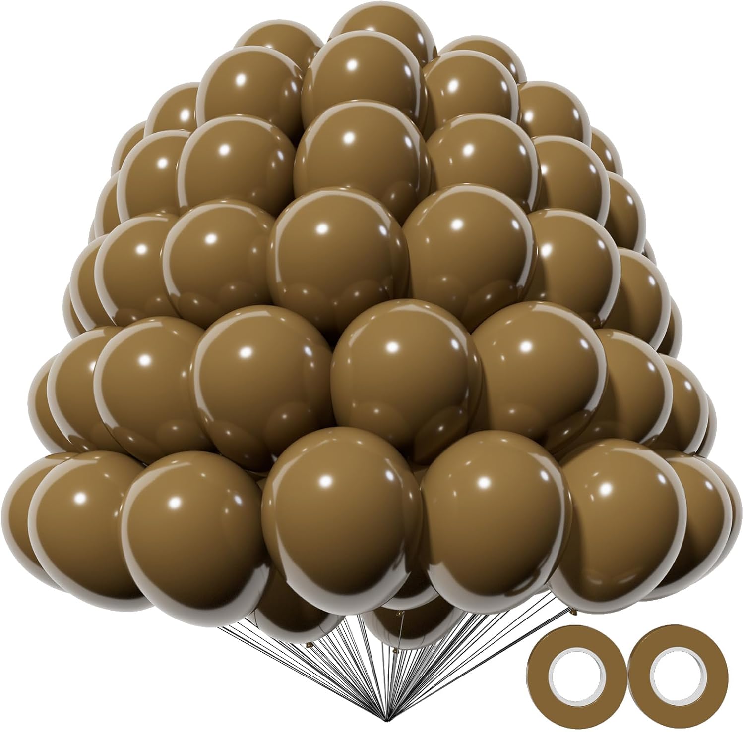 KAWKALSH 200pcs Brown Balloons 5 Inch, Small Mini Latex Balloons for Party Birthday Baby Shower Anniversary Festival Arch Garland Decoration 5inch (small) A20-brown