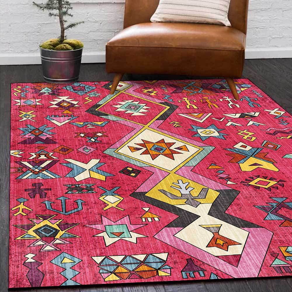 Rugs 100X160cmrose Red Non-slip Waterproof Anti-Bacterial Mat Comfort Mats All-Purpose Floor Mats For Kitchen Bathroom or Workstations — image 1
