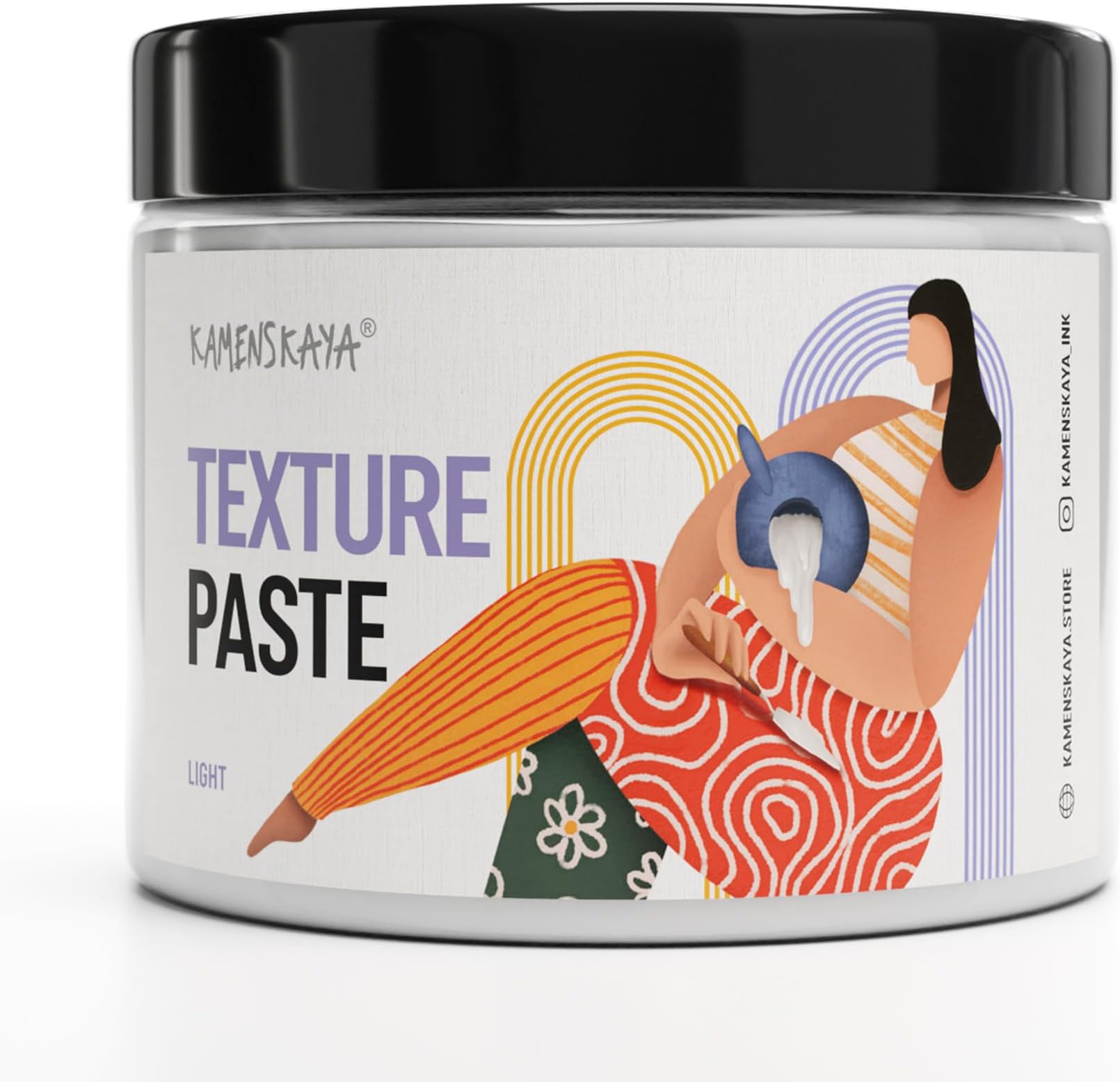 Light Texture Paste - Modeling Paste Acrylic Medium - 16.9 fl oz (500 ml)