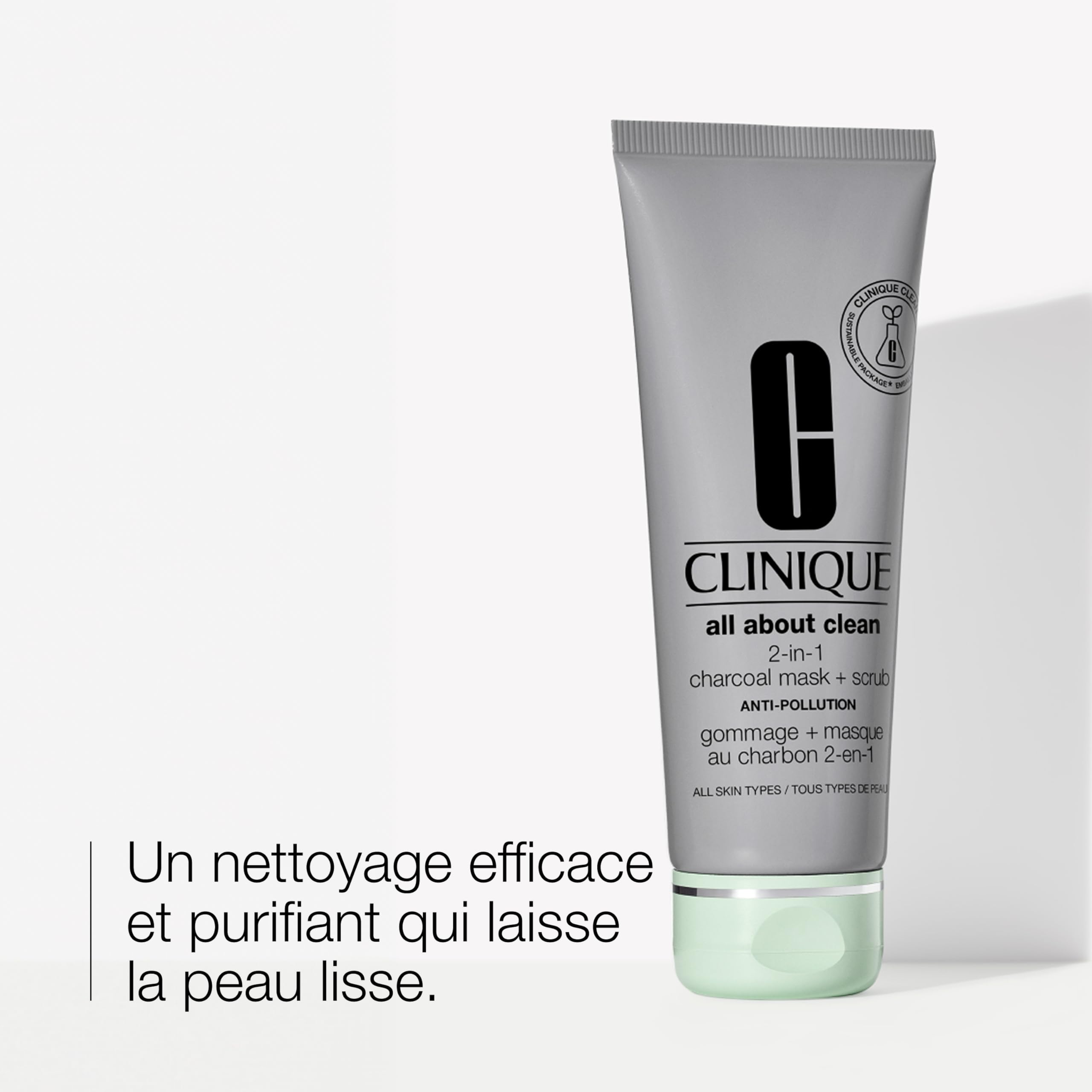 Image secondaire de Gommage et Masque Détoxifiant au Charbon Clinique All About Clean 100 ml