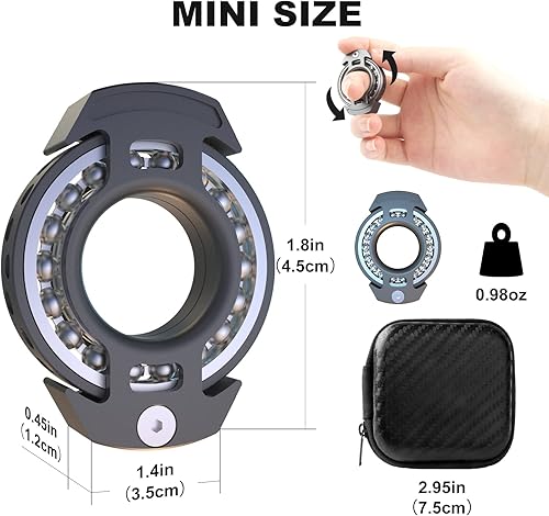 Miniatura 2 de VIKAMA Spinners de metal para la ansiedad juguetes antiansiedad para adultos portátil para adultos para TDAH y aliviar el aburrimiento del estrés