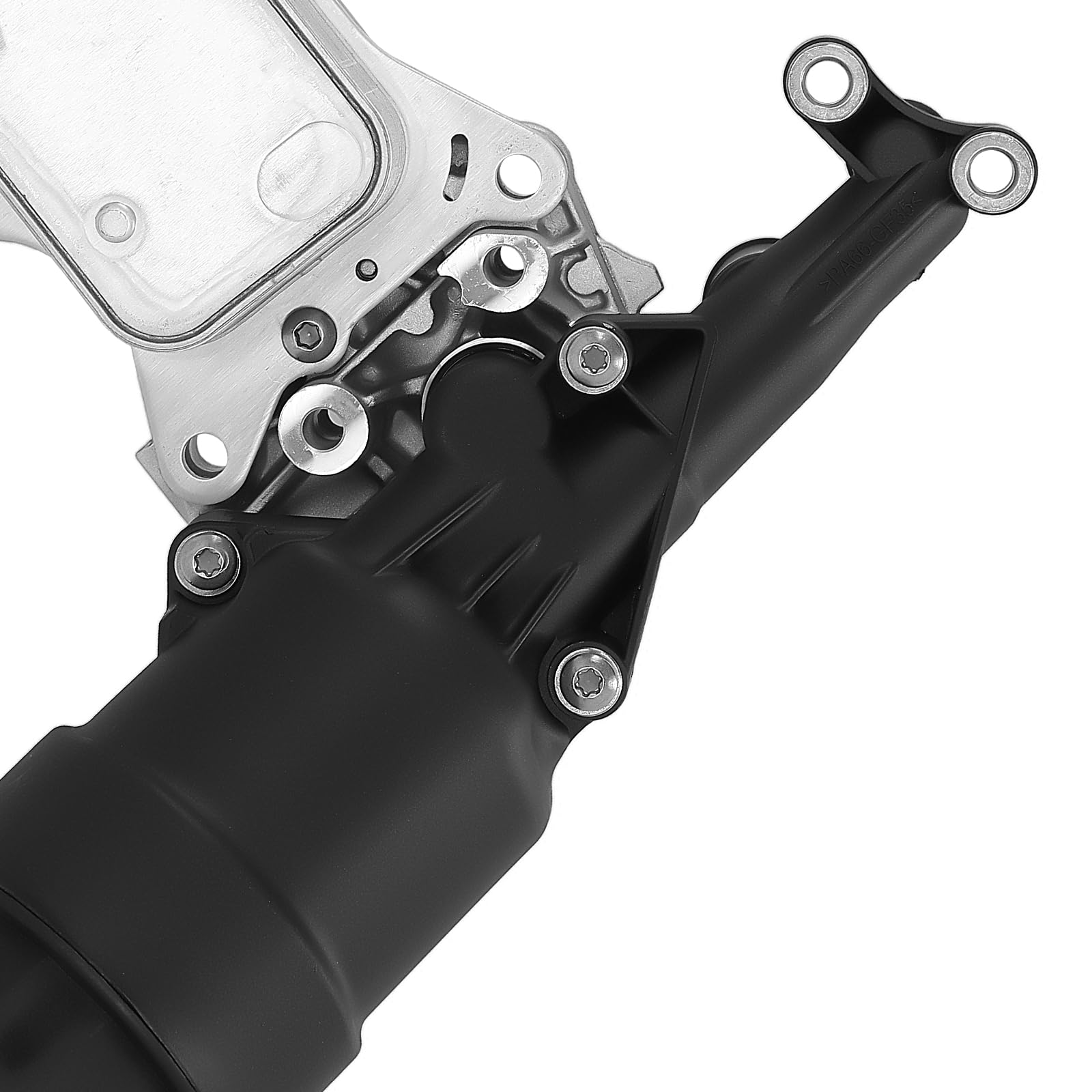 maXpeedingrods Obudowa filtra oleju, obudowa filtra oleju silnikowego z filtrem oleju i chłodnicą oleju do Mercedes-Benz klasy C W204 W205 2007-2018 A6511801310