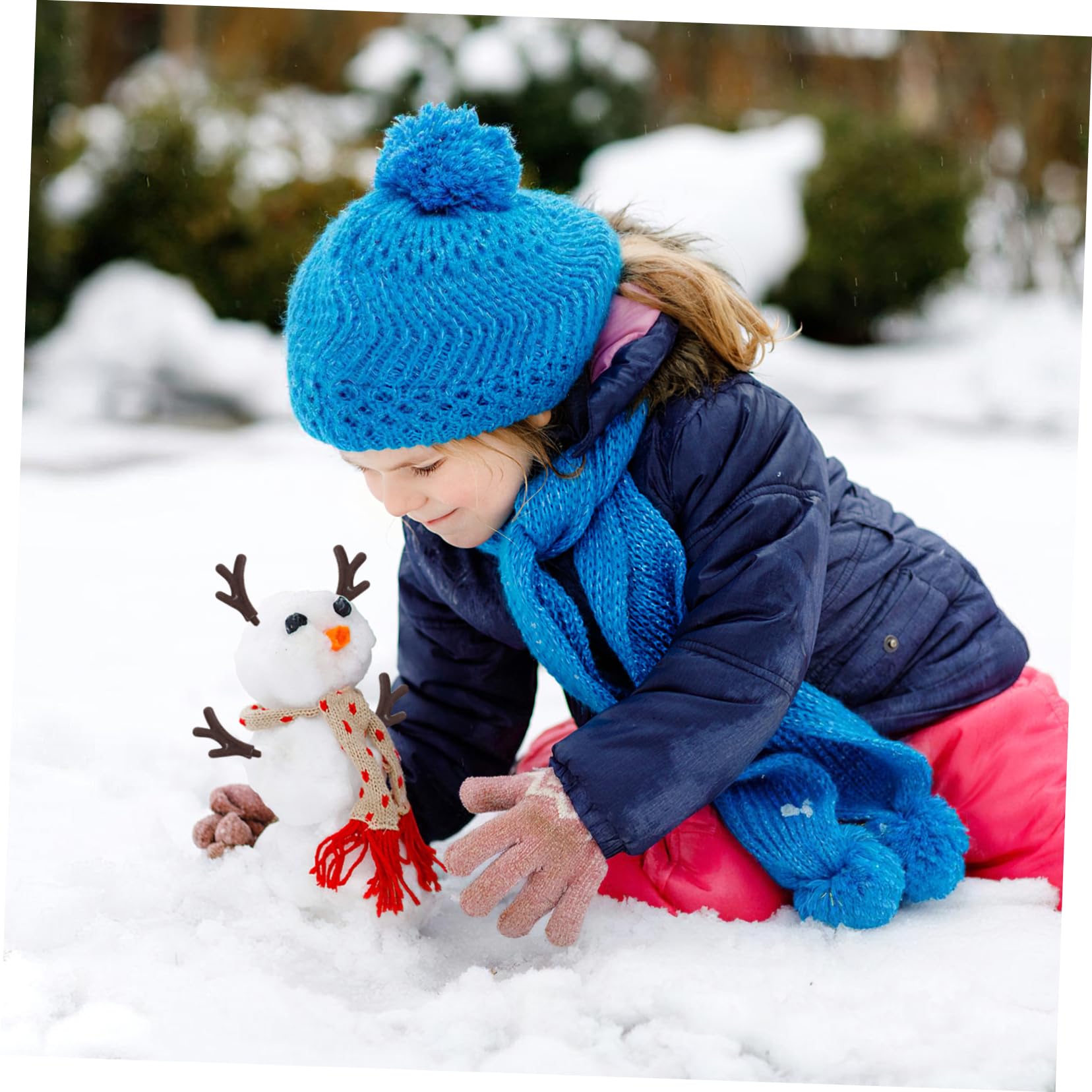 5 Set 100 di Pupazzo di Neve Kit di Accessori Decorativi per Pupazzo di Neve Mini Forniture Artigianali Natalizie per Realizzare 100 Pezzi * 5